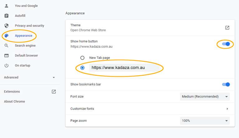 Chrome instructions step 2