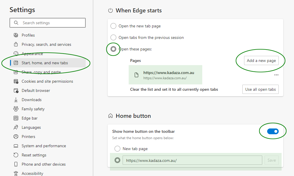 Edge instructions step 2